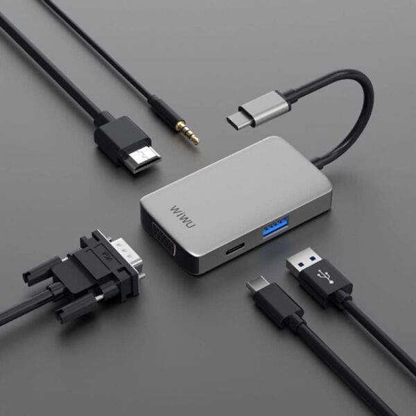 هاب 5 پورت USB-C برند WiWU مدل A513HVP - Image 2